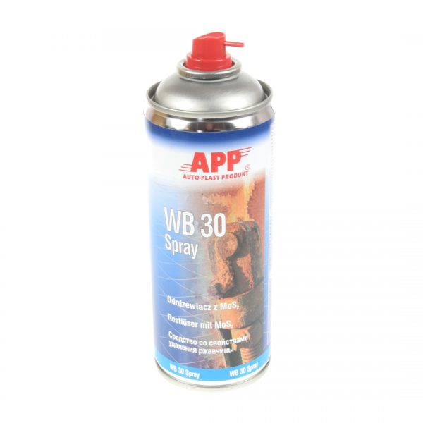 ap212010 odrdzewiacz app wb 30 400ml 2 600x600 - Odrdzewiacz z dwusiarczkiem molibdenu MoS2 APP WB 30 Spray 400 ml