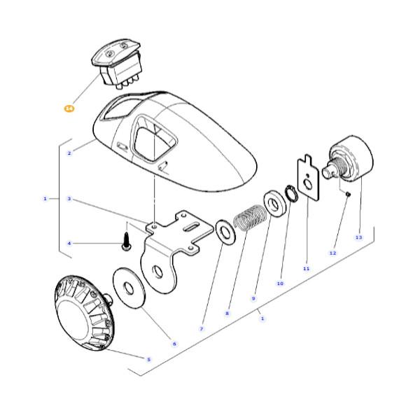 Konektor- adapter/złącze Konsola Massey Ferguson rysunek